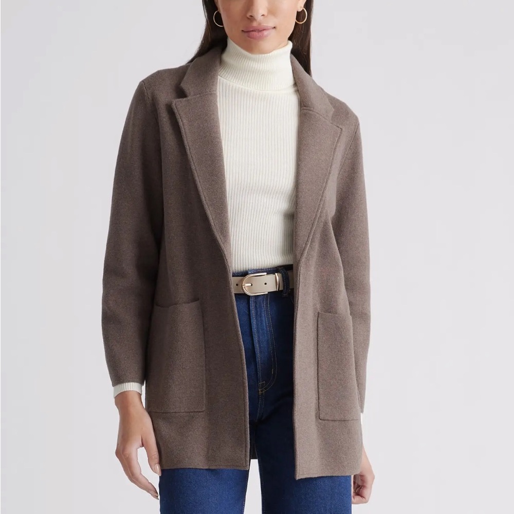 Quince organic cotton knit blazer